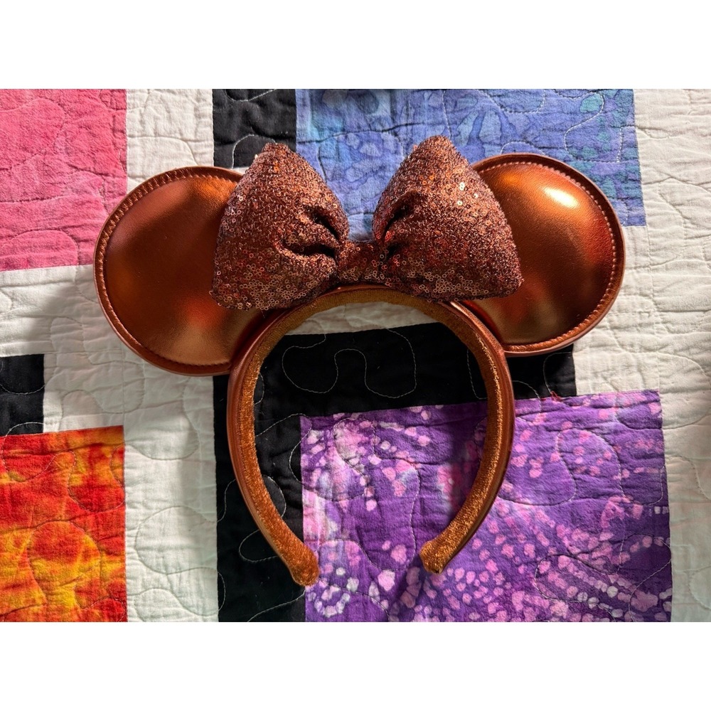Disney Minnie Mouse Bronze Ear Headband for Women Adult
